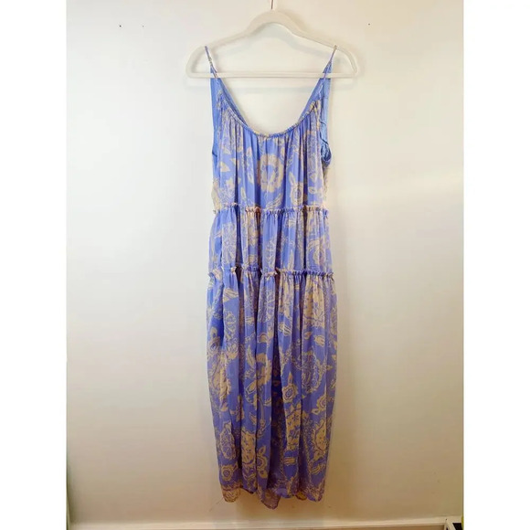 NWT Free People Maxi Dress Periwinkle floral print size S - Picture 5 of 16